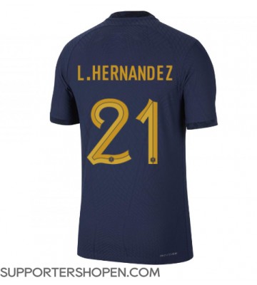 Frankrike Lucas Hernandez #21 Hemma Matchtröja VM 2022 Kortärmad